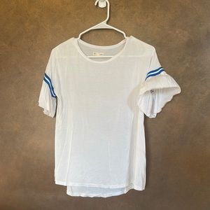 Tucker + Tate White short sleeve tee with blue stripes